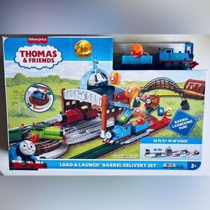 Thomas & Friends 2025 Motorized Load & Launch Barrel Delivery Train Set New